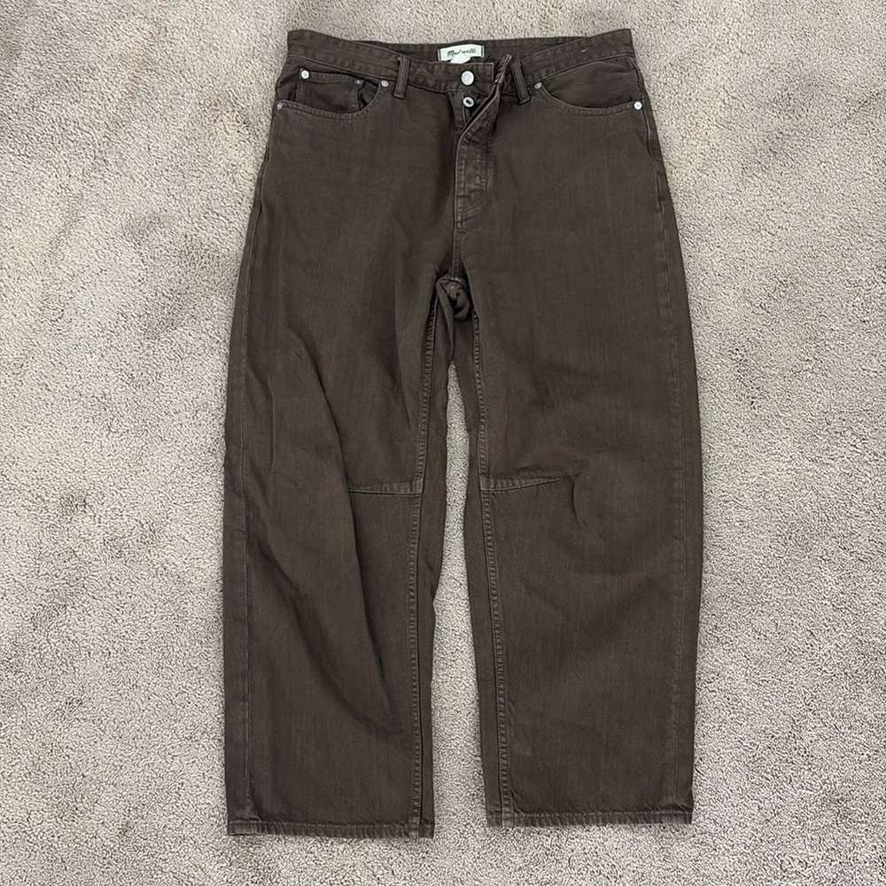 Madewell the darted barrel leg Jean size 30 brown